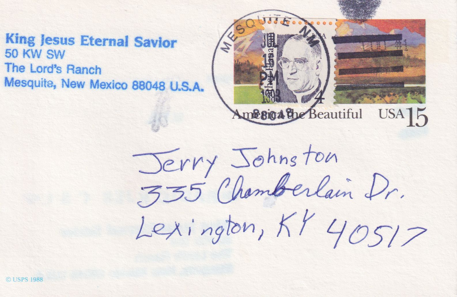 Back of KJES QSL
