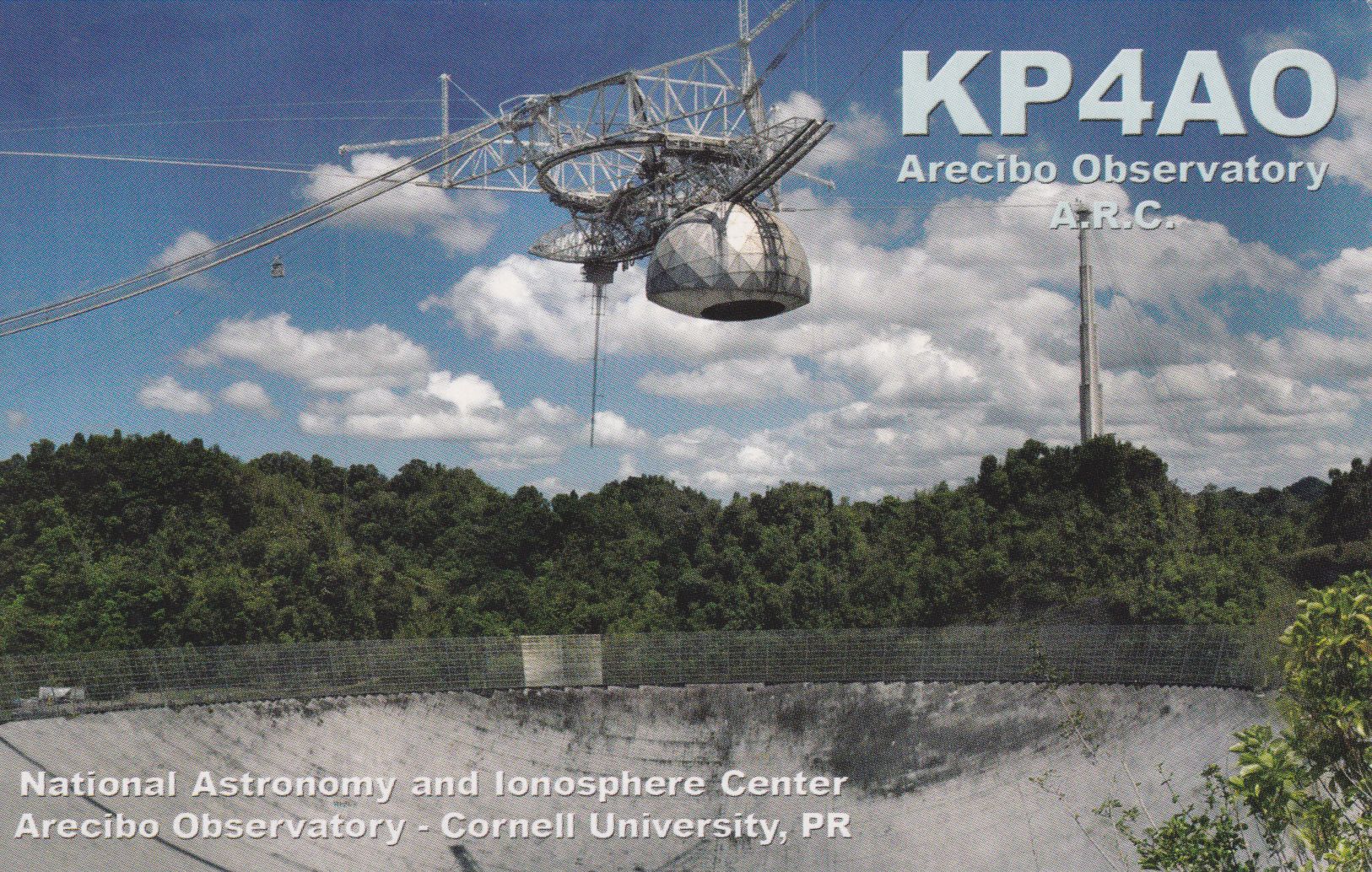 Front for Arecibo Radio Telescope