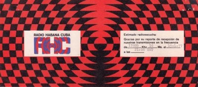 QSL front for Radio Habana Cuba