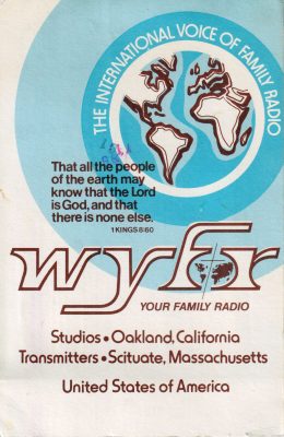 QSL front for WYFR