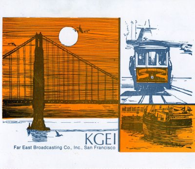 QSL front for KGEI