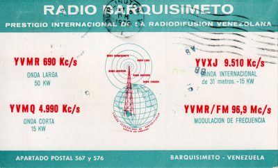 QSL front for Radio Barquisimeto