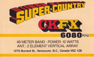 QSL front for CKFX
